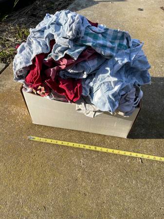 All Cotton Rags! Clean! All Seams Trimmed Off! Excellent! 1