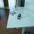 Excellent Condition Glass Top 31" x 63" Desk w/Adjustable Height Legs 8 thumbnail
