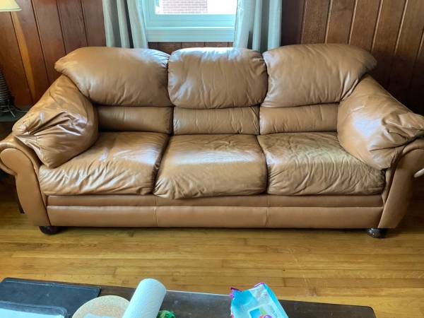 Leather Sofa and Leather Recliner 1