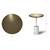 ARTICLE Round Table. Narro Marble Side Table - Brass 22"H x 16" 2 thumbnail