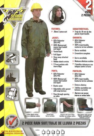 All-Weather Storm Suit, 2 piece Suit (Size Large) Great to keep you dr 1