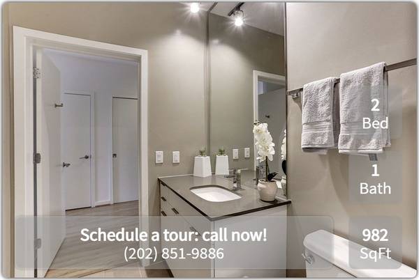 $3,700 / 2br - 982ft2 - Plenty of space at The Shay! 2 bed/1 Bath, 982 Sq Ft (Washington - Shaw -  D.C.)64040360690305120