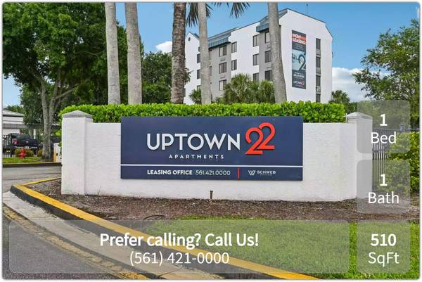 $1,550 / 1br - 510ft2 - ¡510 pies cuadrados de 1 dormitorio / 1 baño! ¡Nuestras hermosas vistas no te decepcionarán! (West Palm Beach)63825138735617122