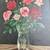 Framed Red/Pink Roses in Crystal Vase Painting 7 thumbnail