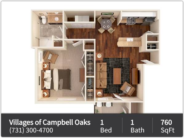 $1,270 / 1br - 760ft2 - ¡Vive la vida de ensueño en nuestra hermosa comunidad! Pasa a hacer un recorrido (Jackson - Ridgecrest)63612442155777121