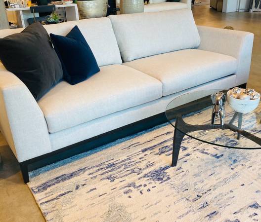 NEW RESTO COPYCAT SOFA WITH BEAUTIFUL WOOD BASE!  ! 1