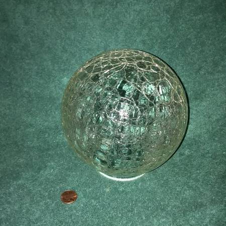 Vintage Crackle Glass Globe Shade 1