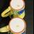 Two Vintage Yellow Terracotta Coffee Mugs with Hand Painted Flowers 7 thumbnail
