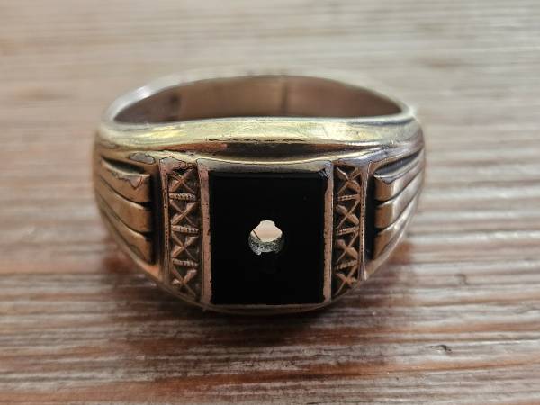 Sterling Silver 10k Ring Black Onyx 1