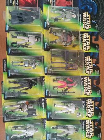 Vintage kenner star wars action figure lot case stormtrooper luke skywalker 1