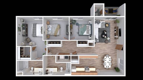 Upcoming 3-bedroom 1