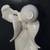 Vintage Collectible Angel Figurine Playing Lyre~Harp White Glossy Ceramic 12" H 22 thumbnail