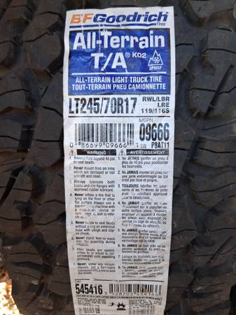 245/70-17 KO2 Brand new 1