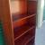 Executive Walnut Wood Bookcase with a Mahogany Finish - NICE! 4 thumbnail