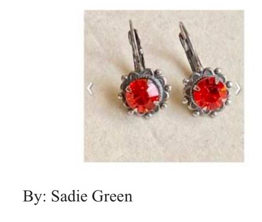 Austrian Orange Crystal Earrings by Sadie Green 1