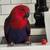 PARROT BIRD LOST - ECLECTUS RED with PURPLE CHEST - 12" TALL 1 thumbnail