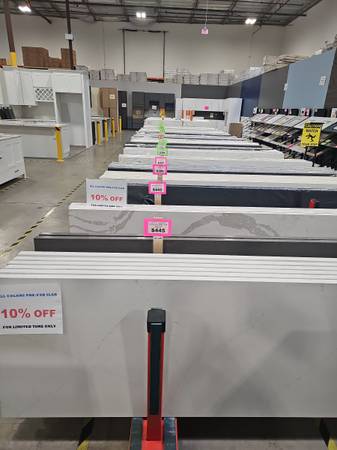 110" x 26" kitchen cabinet quartz slab countertops 10% off 1