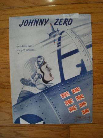1943 "JOHNNY ZERO" SHEET MUSIC - WWII Army Air Corps 1