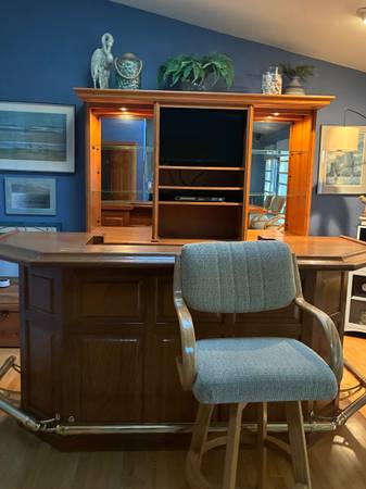 Solid oak premium bar set 1