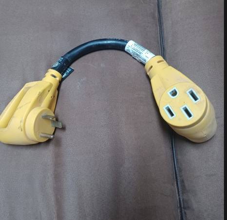 RV power adapter 30amp male to 50amp female 1