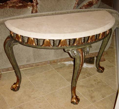 Table - Half Moon Granite Top 1