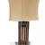 60s Table Lamps Pair Mid Century McM Rustic Slats Drum Shades Linen Se 8 thumbnail