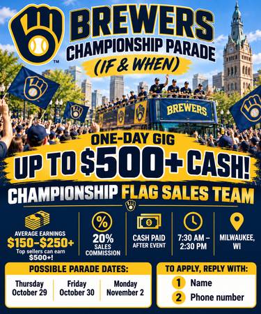 MAKE $150–$500+ CASH! WORLD SERIES PARADE! IF AND WHEN - CASH PAID 1