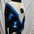 Clothes on Fire Black/White/Blue Geometric Turtleneck Sweater - Size M 2 thumbnail