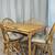 Solid Wood Dining Table With 4 Spindle Back Chairs 5 thumbnail