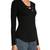 No Boundaries Juniors' Ribbed Lace Up Long Sleeve Sweater 3 thumbnail