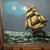 Vintage reverse painting, "Homeward Bound" framed 3 thumbnail