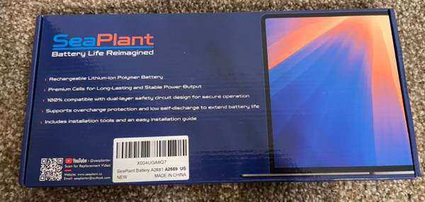 Replacement Battery for MacBook Air 13-inch (2022 M2 & 2024 M3) 1