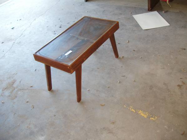 Coffee Table with Glass Top Insert 1