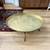 Vintage Mid Century Large Moroccan Style Brass Oval Tray Coffee Table 3 thumbnail