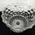 American Clear Cubest Pattern Pedestal Bowl by Homco 6" 4 thumbnail