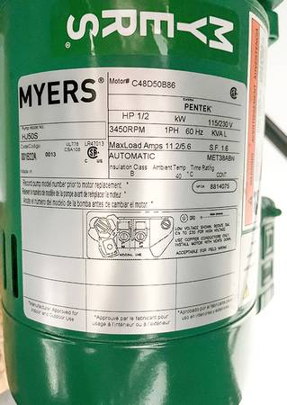 Myers HJ50S 1/2 Horse Jet Pump with 20 Gallon Pressure Tank
