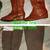 Plus size pleather faux leather suede boots 9.5 ww wide calf 1 thumbnail