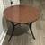 Round Red Granite Accent Side Table with Black Wrought Iron Metal Base 5 thumbnail