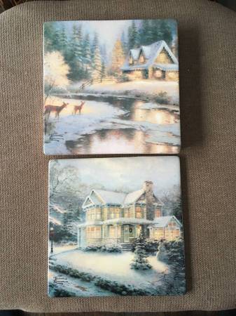 Thomas Kinkade Trivets 1