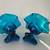 Antique Blue Viking Glass Candle Holders from the Epic Line 6 thumbnail