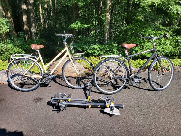 Two Trek Bicycles & Bike Rack for sale 1