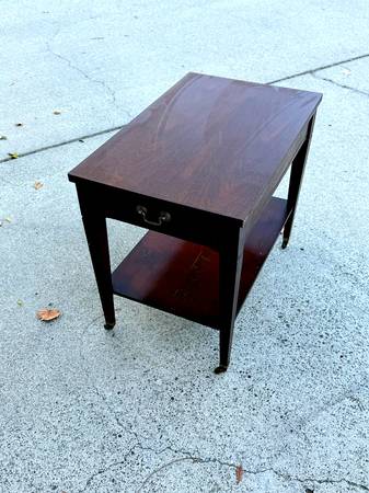 Vintage mersman side table / end table with drawer 1