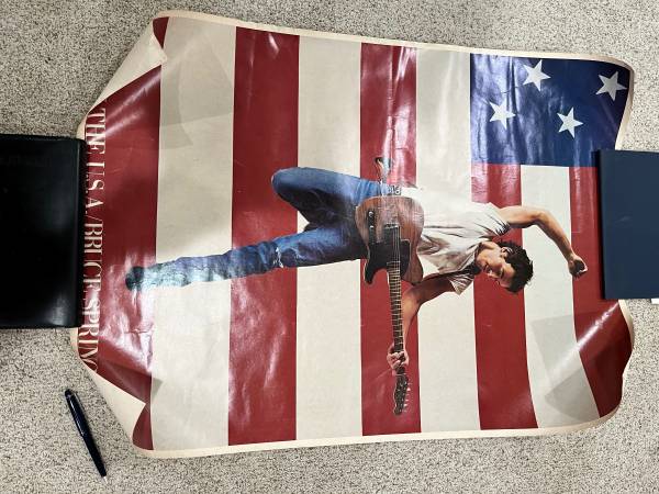 Original Vintage Bruce Springsteen Born in the U.S.A Poster - NICE! 1