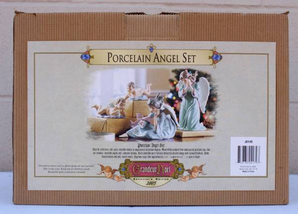 GRANDEUR NOEL COLLECTORS EDITION PORCELAIN ANGEL SET "2003" NEW IN BOX 1