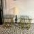 Two Glass Top Gold Metallic End Tables 2 thumbnail