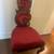 Accent Chair Deep Red Velvet Elegant Carved Unique 1 thumbnail
