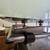 Extendable Glass Dining Table w/ Frosted Bubble Runner 6 thumbnail