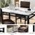 Kitchen Table Set for 4 with Chairs & Bench,Faux Mable Dining Table Se 5 thumbnail
