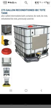 IBC tote. Previously used for organic honey 1