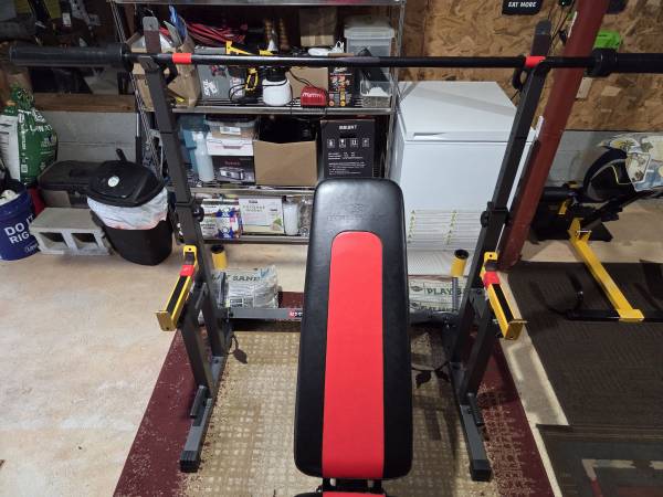Bowflex stowable and adjustable weight bench 1
